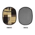 thumbnail image 3 of Multi-Functional Oven Silicone Pot Pad 7.5×9.4in Anti-Slip Heat-Insulating Pad Baking Gloves Heat-Resistant Cotton Layer 2pcs Sandybrown Buffalo Plaid Check Tartan Scotland_1, 3 of 7