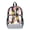 Donut Print, variant on Vibrant Floral and Heart Confetti Clear Backpack with Large Capacity Wide Shoulder Straps Clear Bag, Transparent 17 Inch Shoulder Bag for Stadium School