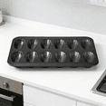 thumbnail image 6 of CuiLiyq 1 Pack Nonstick Madeleine Pan for Baking, 12 Cavity Shell Shape Cake and Cookie Mold Tray, for French Cookies Brownies Pastries (Black), 6 of 6