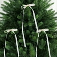 thumbnail image 5 of 12-Pack Christmas Ribbon Bows - 31.5" Fine Silk Polyester Tree Pendants in Pink/Beige/Blue/White - Reusable Festive Decor for Xmas Tree, Wreaths & Holiday Gift Wrapping Decorations, 5 of 6
