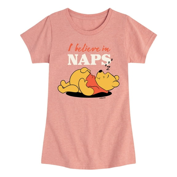 Winnie the Pooh - I Believe in Naps - Toddler And Youth Girls Short Sleeve Graphic T-Shirt