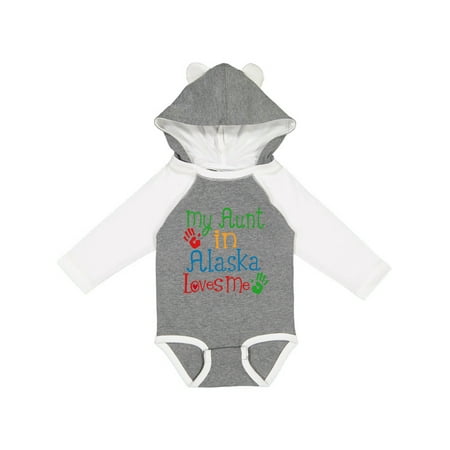 

Inktastic My Aunt in Alaska Loves Me Nephew Gift Gift Baby Boy or Baby Girl Long Sleeve Bodysuit