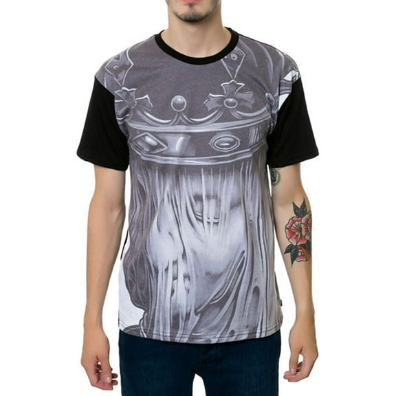 ROOK Mens The Veiled Graphic T-Shirt, Black, Medium