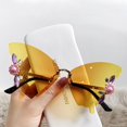 thumbnail image 2 of xiaxaixu Butterfly Shape Rhinestone Sunglasses Personalized Exaggerated Sunglasses UV400 Protection Polarized Sunglasses for Women, 2 of 5