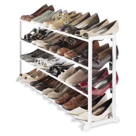 Whitmor 6780-3139-WHT White Resin 20 Pair Shoe Rack