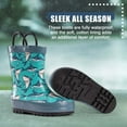 thumbnail image 4 of NORTY Little Big Kids Boys Girls Unisex Lug Sole Boot Mid-Calf Rubber Rain Boots, 4 of 20