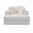 thumbnail image 4 of Lunale Boneless Chaise Lounge Chair with Ottoman, 52" Oversized 3-in-1 Convertible Sofa Chair for Living Room, Beige Corduroy, 4 of 9