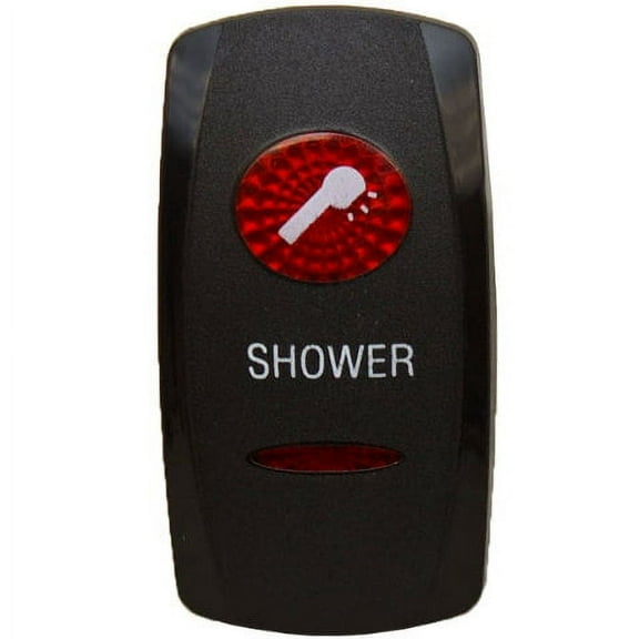 Carling Boat Rocker Switch Cover | Shower Black Plastic Actuator