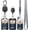 Gray-6pcs, variant on 3 Pack Bundle - 2 Pack Retractable Keychain Heavy Duty Carabiner Badge Reel with Cool Hard Plastic Badge Holder, 1 Pack Breakaway Lanyard with Clear Vertical ID Holder - Gray