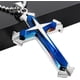thumbnail image 2 of Collar de hombre con cruz de acero y titanio, 2 of 4