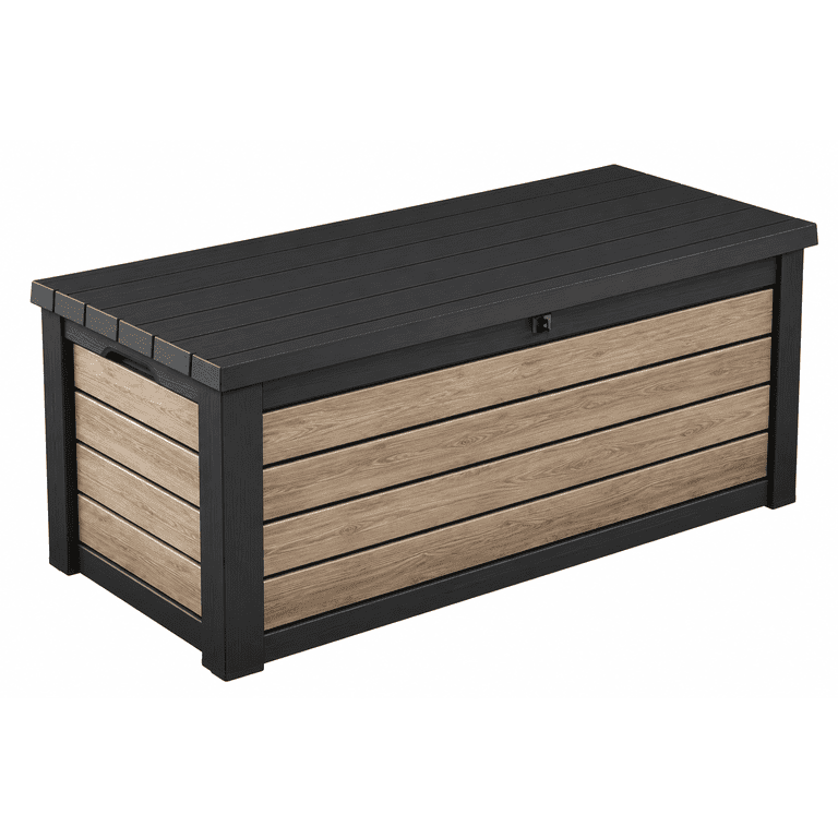 Keter Eastwood 150-Gallon Resin Deck Box, Ashwood photo 1