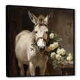 thumbnail image 2 of Designart "Farmhouse Field with Donkey II" Animals Framed Wall Art - Traditional Grey Donkey Living Room Framed Canvas Art, 2 of 6