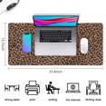 thumbnail image 5 of Long Mouse Pads for Desk,Brown and Black Leopard Print Desk Mats on Top Of Desks, Desk Mouse Pad Extra Large with 3mm Non-Slip Base and Stitched Edge for Gaming,Office,Work,Home 35.4"x15.7", 5 of 6