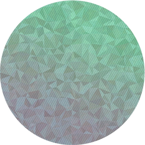 Ahgly Company Machine Washable Indoor Round Transitional LightSlateGray or LightSlateGrey Gray Area Rugs, 7' Round