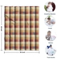 thumbnail image 4 of Brown Beige Green and Red Checkered Pattern Blanket,Comfortable Soft Flannel Throw Blanket,All Season,Warm Lightweight Blankets for Sofa Bed Couch Living Room Chair,30"x40", 4 of 4