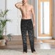thumbnail image 2 of Balery Black And White Dotted Pantalones de pijama para hombre, pijama ultraligero, pantalón de descanso-X-Large, 2 of 6