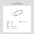 thumbnail image 4 of Santuzza 925 Sterling Silver Stackable Ring Brown Cubic Zirconia Engagement Wedding Band Stacking Ring for Women, 4 of 5