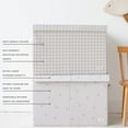 thumbnail image 4 of 3 Sprouts Recycled Fabric Folding Chest Organizer in Gingham Beige - Collapsible Storage Basket Container with Lid & Handles, 4 of 5