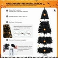 thumbnail image 6 of 7ft Black Pre-lit Christmas Tree with 400 LED Lights & Remote, 1250 Branch Tips, Hinged Xmas Pine Tree for Home/Office Holiday, 6 of 8