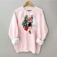 thumbnail image 3 of IROINNID Christmas Sweatshirts for Women Crewneck Pink Pullover Long Sleeve Casual Pullover Loose Sweatshirt,Pink, 3 of 4