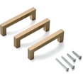 thumbnail image 1 of 10 Pack Champagne Bronze Cabinet Pulls 3 3/4 Inch Drawer Pulls Square Cabinet Drawer Handles Cupboard Handles Modern Stainless Steel Kitchen Cabinet Hardware, 1 of 5