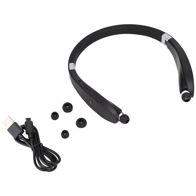 SX-991 Auriculares telescópicos plegables para colgar en el cuello Auriculares inalámbricos Bluetooth (negro)
