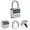 silver, variant on 1Pc Timing Padlock Anti-Addiction Metal Timer Lock Lcd Display Multi Function Electronic Time 99 Hours Max Timing Padlock
