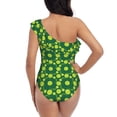 thumbnail image 5 of Easygdp Tennis Balls Women's One Shoulder Ruffle Monokini Bathing Suits with Removable Chest Pad, Quick Drying - XX-Large, 5 of 8