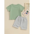 thumbnail image 5 of Musuos Baby 2 Piece Outfits 6 12 18 24M 3T Bear Print Short Sleeve Shirt and Elastic Shorts Set for Toddler Girl Boy, 5 of 10