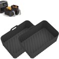 thumbnail image 1 of GHSDFBB 2 Pack Doublures en Silicone pour Friteuse Ninja Foodi DZ201/DZ401 8QT, Doublures Réutilisables pour Friteuse Ninja Dual, Accessoires de Friteuse Ninja Dual Remplacement de Parchemin Jetable, 1 of 7