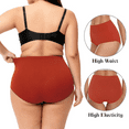 thumbnail image 4 of MecTo Womens Cotton Underwear Plus Size 4 Pack, Tummy Control Panties High Waisted panties Ladies Panties, 4 of 6