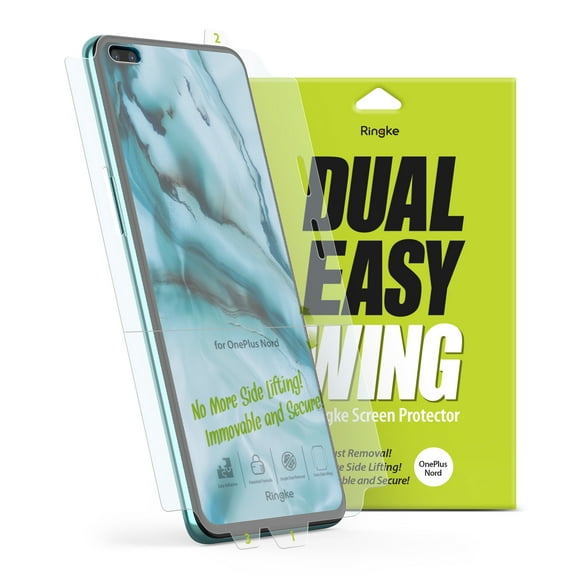 Ringke Dual Easy Wing Designed for OnePlus Nord Screen Protector - 2 Pack