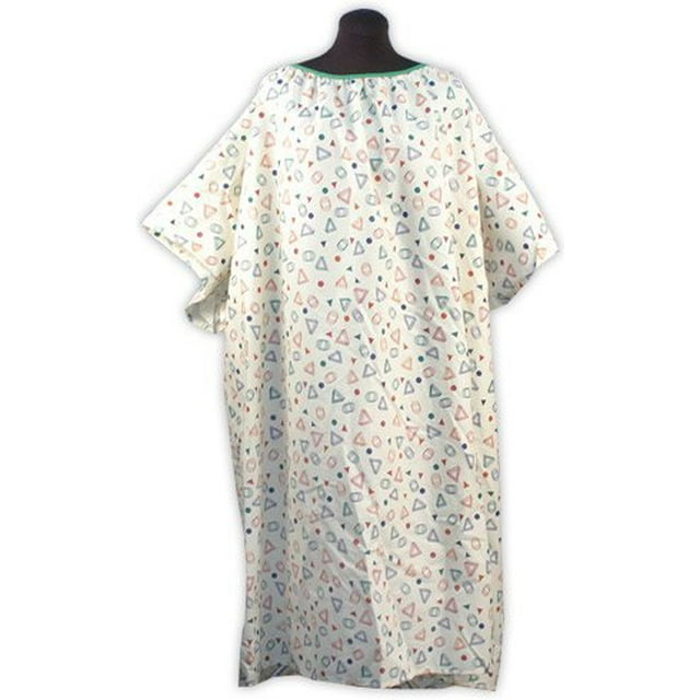 NOBLES SOLUTIONS de Produits de Soins de Santé Grande Taille Robe d'Hôpital, Multicolore Beige Géo, 5TG