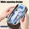 thumbnail image 4 of Dmlowu Waterproof Canvas Pencil Case, Large Capacity Stationery Bag with Dual Zippers, Classified Storage Pen Pouch for Office Home Travel, 4 of 6
