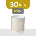 thumbnail image 4 of [30 Pack 16 OZ Bowls] Edge Collection White with Gold Rim Plastic Party Soup Bowls Premium heavyweight Elegant Disposable Tableware Dishes, 4 of 4
