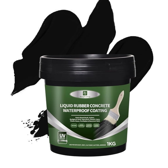 Liquid Rubber Waterproof Sealant-Roof Sealant Waterproof Black,32 OZ Flexible