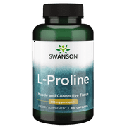 Swanson L-Proline Capsules, 500 mg, 100 Count