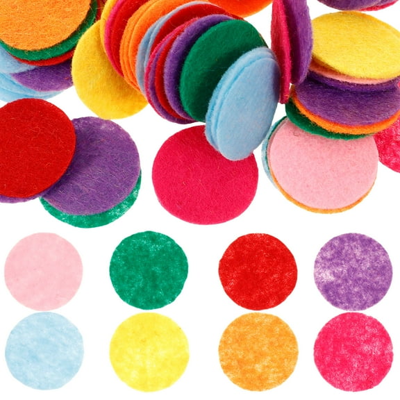 Raindrops Assorted Felt Circles 100 Pieces for Arts and Crafts Projects, Soft Fabric Material for Creative Crafting