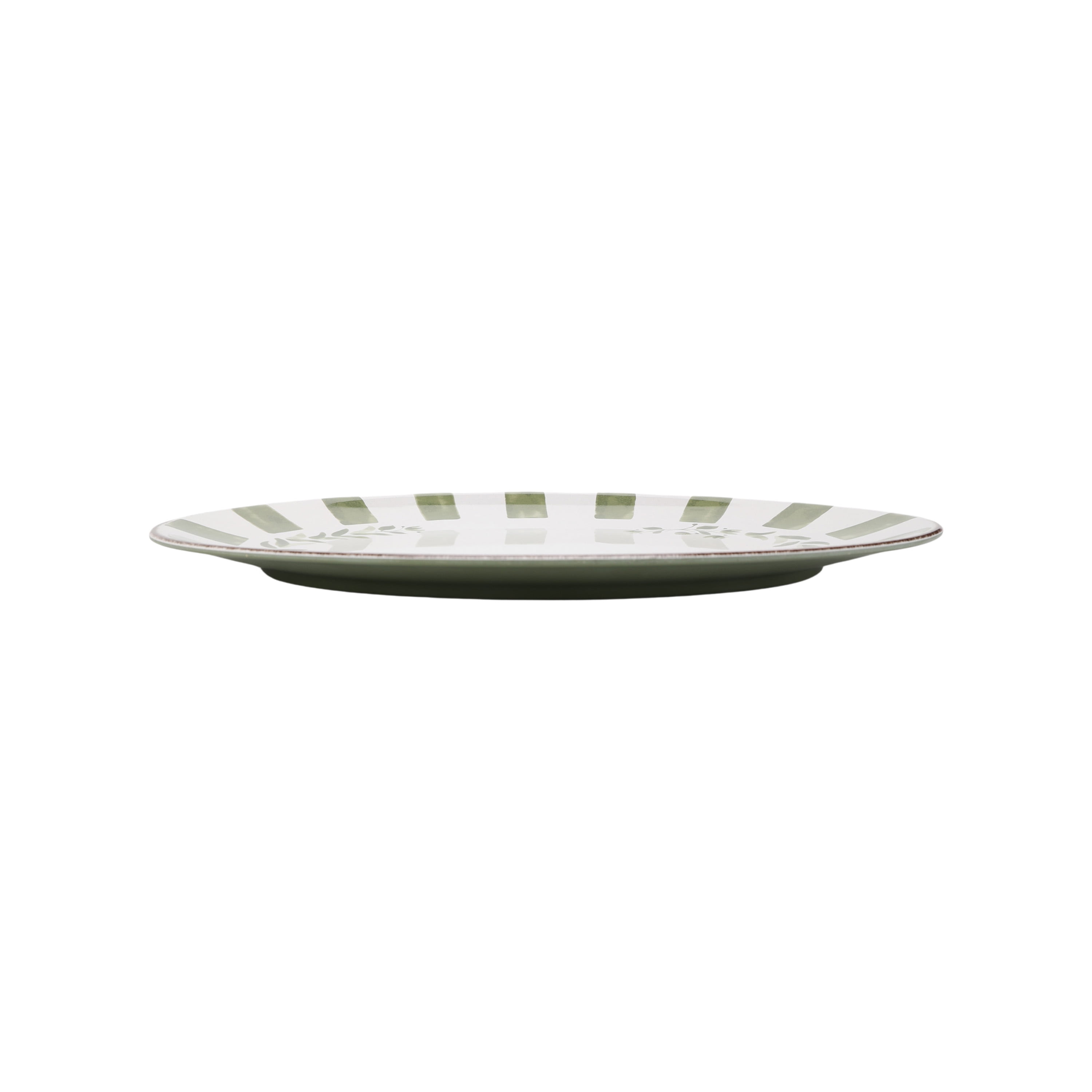 Better Homes & Gardens 18 in Oval Bamboo Melamine Serving Tray, Green