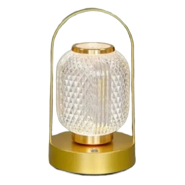 Lámpara Mesa LED Retro Recargable Acrílico, Luz USB con Barra Táctil, Ideal para Dormitorio, Sala Estar o Mesilla Noche. Iluminación Portátil para Crear .