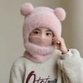 thumbnail image 7 of Bear Mask Hat, Love My Bear Hat & Ski Mask, 3 in 1 Plush Balaclava Ski Mask for Women & Men, Cute Winter Face Mask with Bear Ears, Windproof Hooded Scarf Hat, 7 of 7