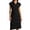 a-Black4013, variant on Womens Lapel Collar V Neck Short Sleeve Solid Color Midi Dress Casual Loose Shift Dress For Work Office Daily Wear Green M