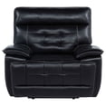 thumbnail image 4 of Hewitt Leather Upholstered Dual Power Recliner Chair Black, 4 of 10