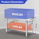 thumbnail image 5 of Heavy-duty nsf stainless steel folding mesa: 2 niveles commercial prep mesa con adjustable undershelf y locking casters para kitchen, restaurant, o garage (36/48/60 pulgada), 5 of 7