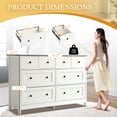 thumbnail image 4 of Haverchair 8 Drawer Dresser for Bedroom, Wood Chest of Drawers with Smooth Metal Rail, Large Dressers, Modern Bedroom Dressers with 8 Drawers Cabinet TV Stand, 4 of 8