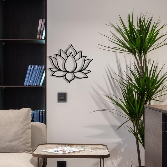 UPOUART De Pared Acrílico Lotus Negro Con Único Para Del Hogar