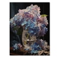 thumbnail image 3 of Designart "Blue violet Hydrangea Enchanting Bouquet" Floral Print on Natural Pine Wood, 3 of 5