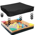 thumbnail image 3 of justharion Sandbox Cover Drawstring Square Dustproof Waterproof Oxford Cloth Rain Outdoor Beach Park Pool Sandpit Canopy Protector 180x180cm, 3 of 6