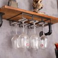 thumbnail image 1 of 3 Slots Wine Cup Holder Goblet Upside Down Wall Mounted Rack Glass Organization Shelf Stemware Storage, 1 of 2