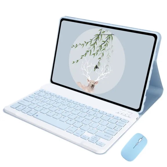 Pre-Owned YNGYFEA Tab M10 Plus 3rd Gen 10.6 inch TB125FU TB128FU 2022 Colorful Wireless Bluetooth Keyboard Mouse Leather Case